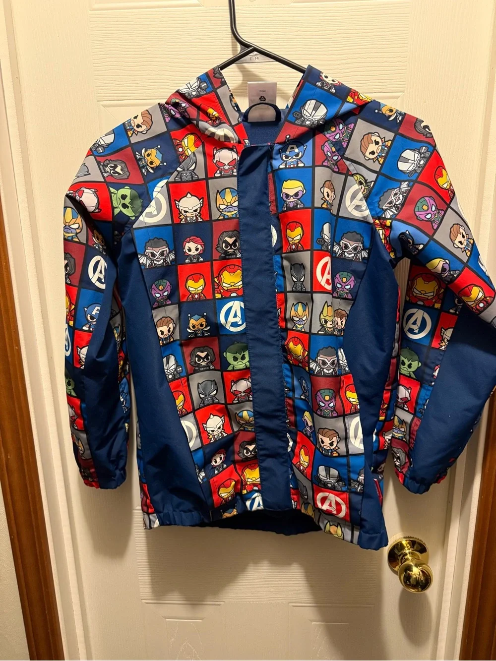 Disney Avengers Kids Hooded Rain jacket  - Blue Red Yellow Multicolor - Picture 2 of 5